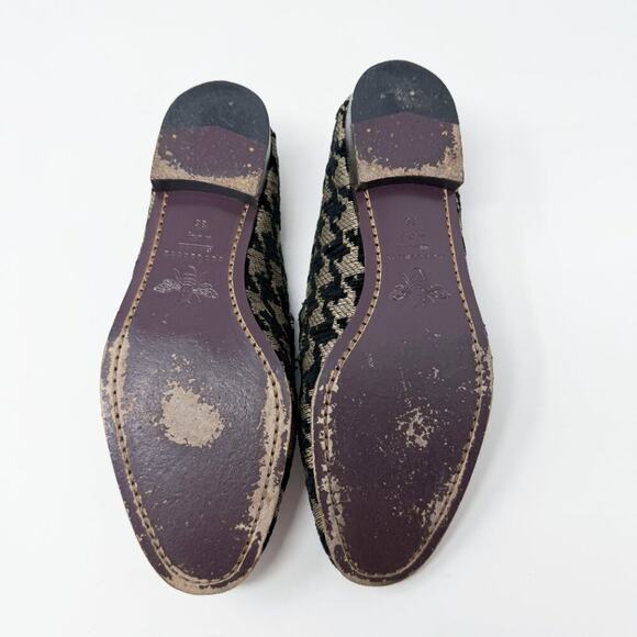 Bougeotte Black & Tan Houndstooth Penny Loafers Sz EU 36 Tweed Handmade in Italy - Picture 7 of 9